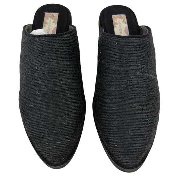 🆕 Band of Gypsies Parker Black Rope Heeled Slip-On Mules - Picture 7 of 9